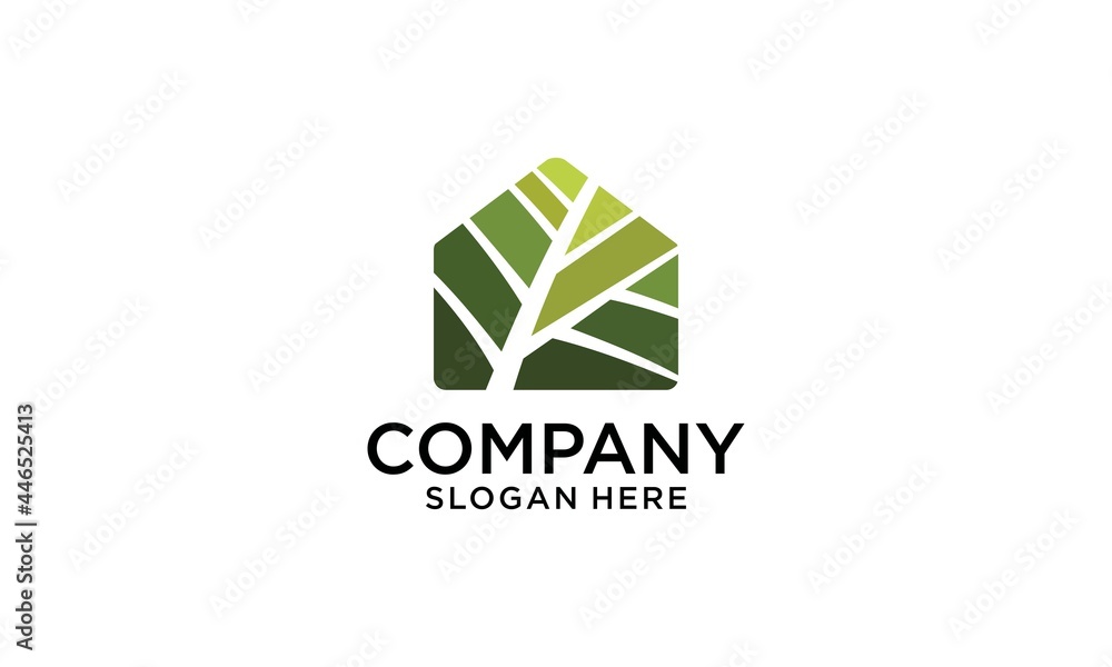 Fototapeta premium modern logo FOREST for Architecture and Building company