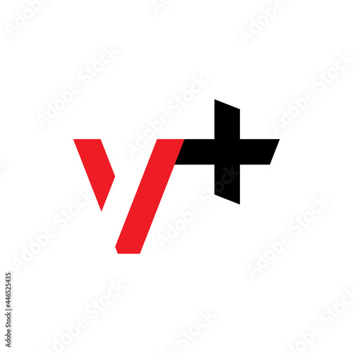 V Plus logon design vector