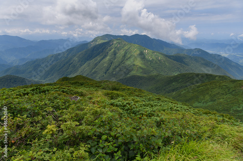 三本槍岳から見た流石山と大倉山