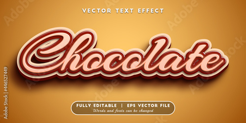 Text effects 3d chocolate, editable text style