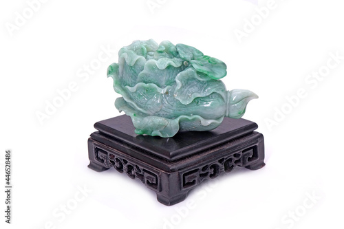 Chinese antique jade cabbage isolated on white background