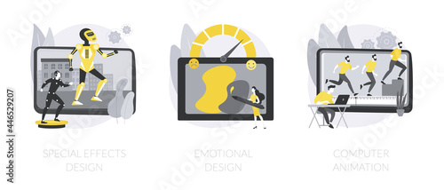Graphic design studio abstract concept vector illustrations.