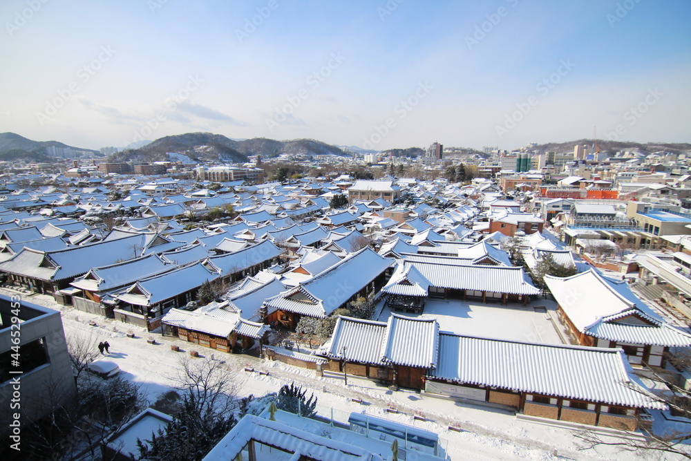 전주한옥마을 눈내리는 설경