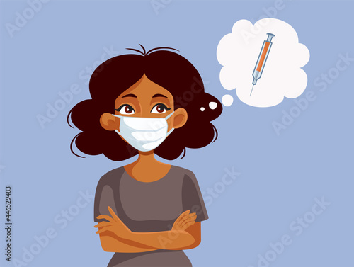 African Woman Thinking About Getting the Vaccine