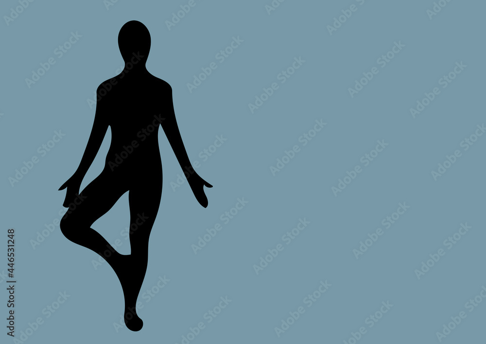 Yoga Tree Poses Silhouette