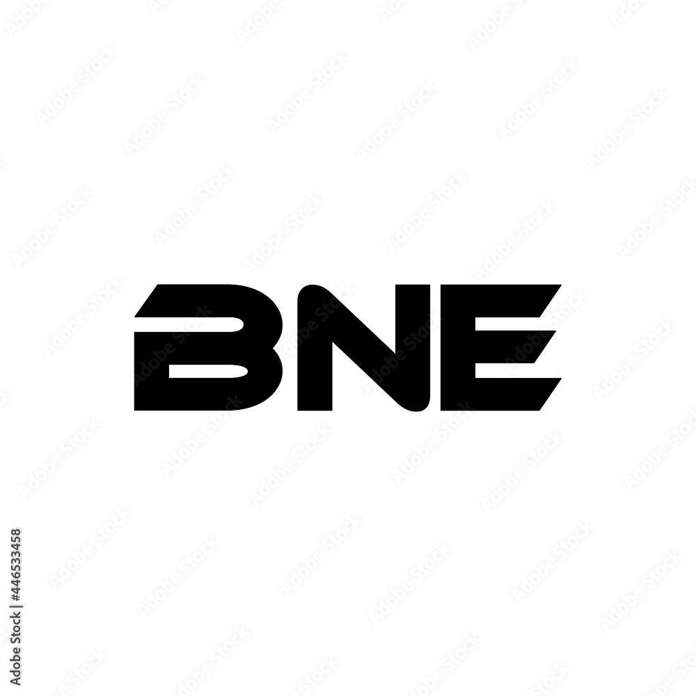 BNE letter logo design with white background in illustrator, vector logo modern alphabet font overlap style. calligraphy designs for logo, Poster, Invitation, etc.