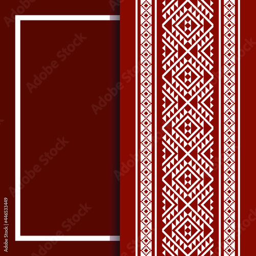 Geometric ethnic oriental seamless pattern traditional Design for background,carpet,wallpaper.clothing,wrapping,Batik fabric,Vector illustration.embroidery style - Sadu, sadou, sadow or sado