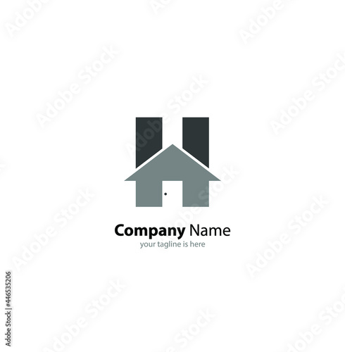 luxury letter h logo concept with white background and minimalist style