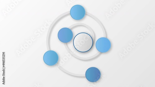 Set of motion infographics design on white and grey background. This clips was designed in 30fps. The style is paper cut.