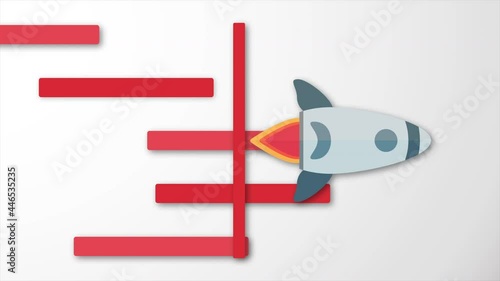 Set of motion infographics design on white and grey background. This clips was designed in 30fps. The style is paper cut.