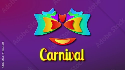Opening template for Carnival festival at Brazil. This clip was designed in paper cut style. Fram per rate is 30.