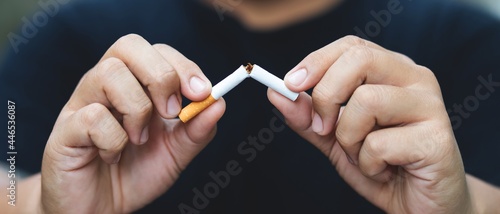 man trying to lose weight, quit smoking