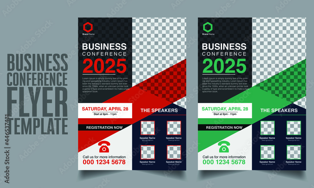 Fototapeta premium Business conference flyer template design