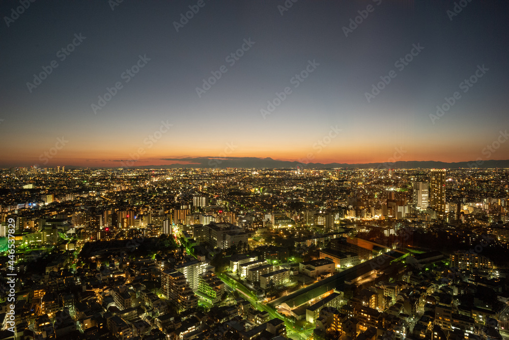 Night view in Ebisu, Tokyo.
