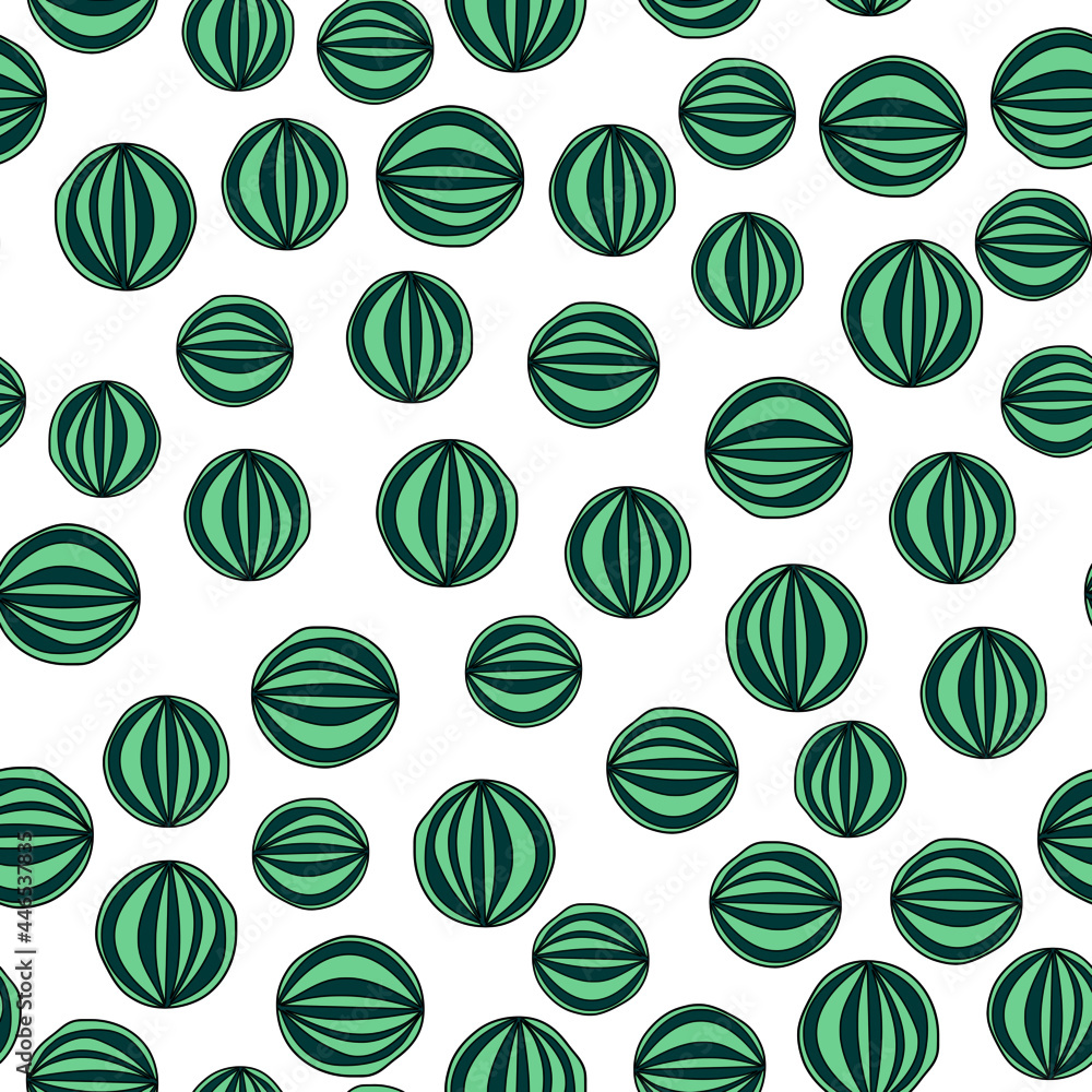 Green Gooseberry Polka Dots on White Green Gooseberry Polka Dots on White