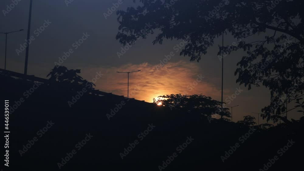4k timelapse sunset with street foreground 4k timelapse sunset with street foreground