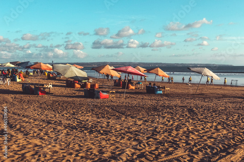 Bali, Indonesia (08/2020): view of tropical beach. Legian beach on Bali island. Indonesia.