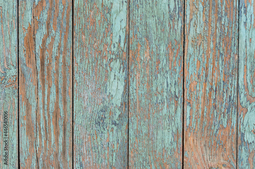Old blue wooden table with grunge, abstract texture background. © aifeati