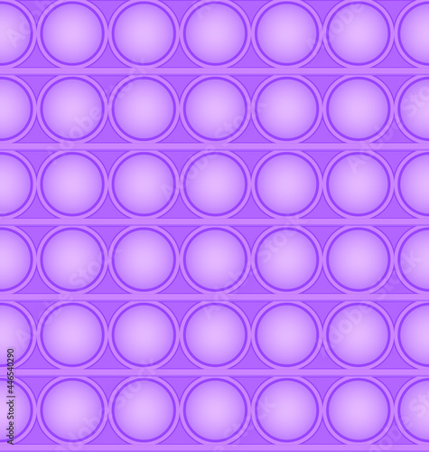 Pop-it viral fidget toy violet seamless pattern, vector