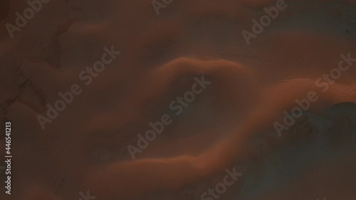 Ocean Waves On Sandy Shore Of Sardinia Bay Beach At Sunset In Port Elizabeth, South Africa. - aerial tilt up