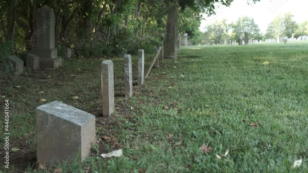 Old gravestones in a Tennessee cemetery. Old gravestones in a Tennessee cemetery.
