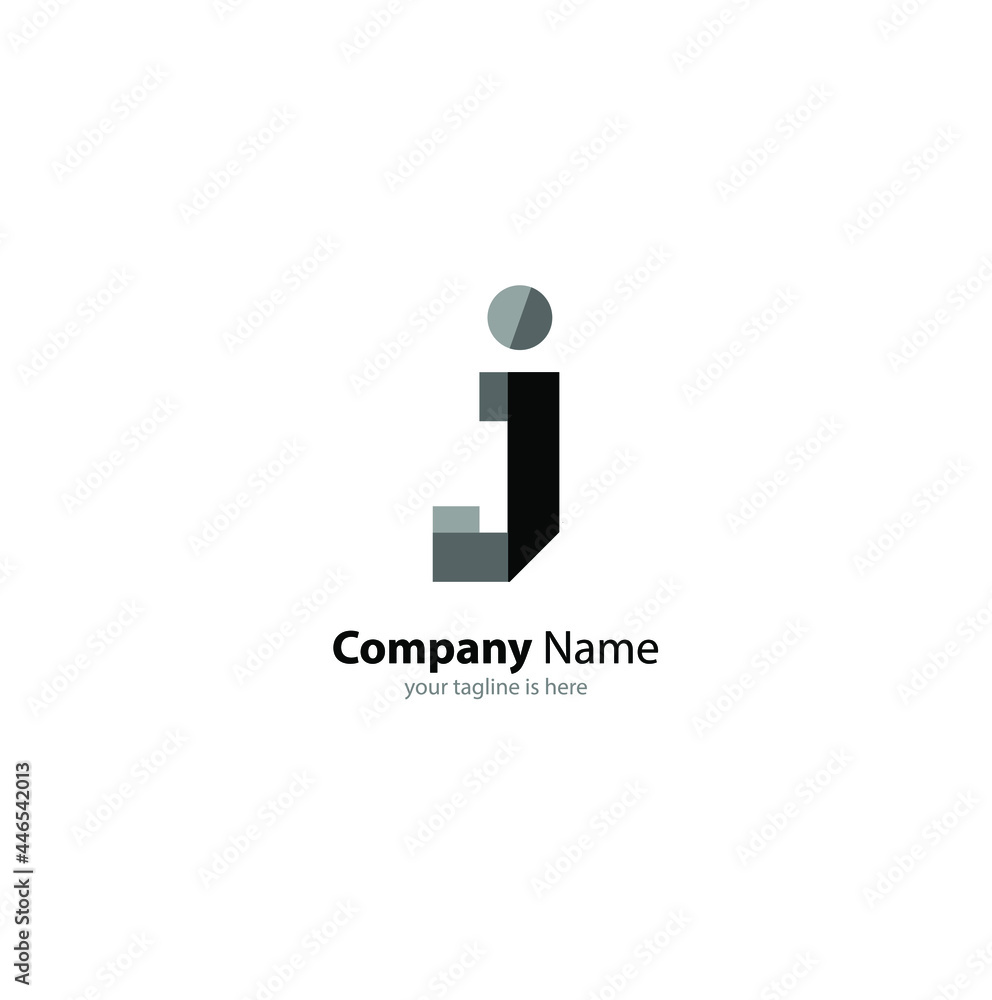 letter j elegant logo concept for company with white background letter j elegant logo concept for company with white background
