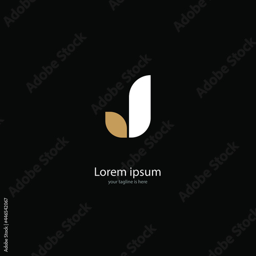 letter j elegant logo concept for company with white background
