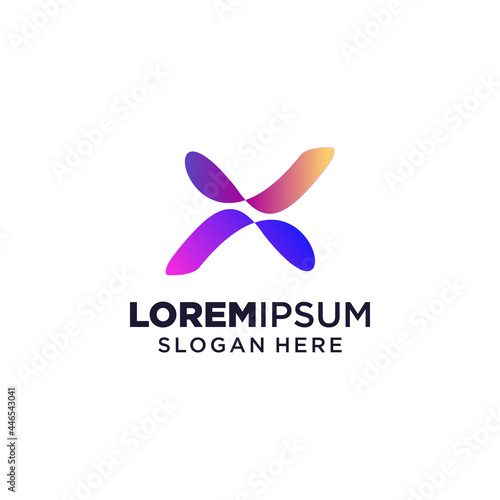 Letter W logo vector illustration, Design inspiration. Colorful icons