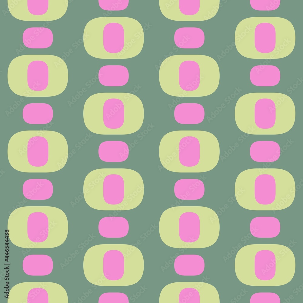 Fototapeta premium Rounded abstract seamless pattern - accent for any surfaces.