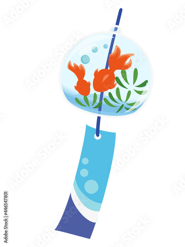 金魚の風鈴 夏の風物詩 アイコン イラスト素材 Stock Vektorgrafik Adobe Stock