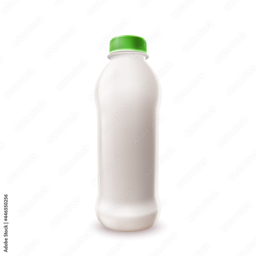 Milk Beverage Blank Plastic Bottle Package Vector. Milk Or Yogurt Container With Green Cap, Breakfast Bio Drink. Healthcare Organic Dairy Product Template Realistic 3d Illustration Milk Beverage Blank Plastic Bottle Package Vector. Milk Or Yogurt Container With Green Cap, Breakfast Bio Drink. Healthcare Organic Dairy Product Template Realistic 3d Illustration