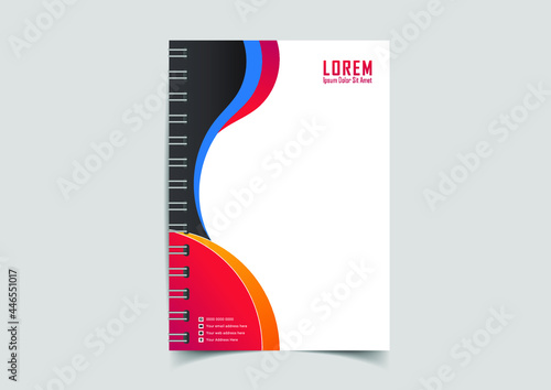 vector abstract cover notebook design. Planner and diary cover for print. Abstract design for copybook brochures and school books. Notebook paper. Brochure, book, magazine template