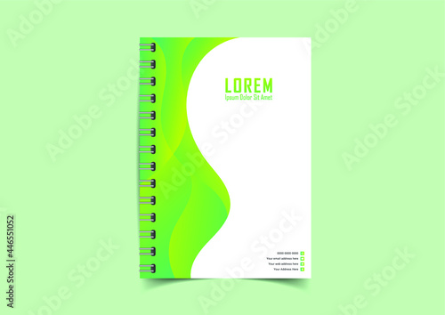 vector abstract cover notebook design. Planner and diary cover for print. Abstract design for copybook brochures and school books. Notebook paper. Brochure, book, magazine template