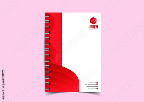 vector abstract cover notebook design. Planner and diary cover for print. Abstract design for copybook brochures and school books. Notebook paper. Brochure, book, magazine template