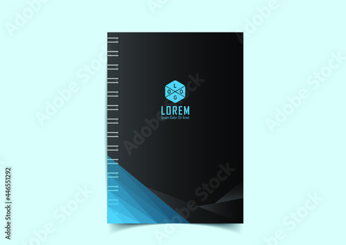 Notebook or diary cover design.