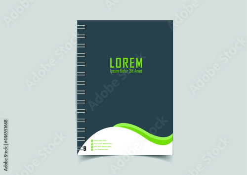 Minimal vector abstract cover notebook design. Planner and diary cover for print. Abstract design for copybook brochures and school books. Notebook paper. Brochure, book, magazine template