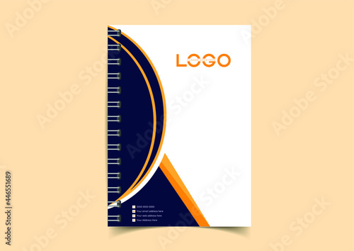 Minimal vector abstract cover notebook design. Planner and diary cover for print. Abstract design for copybook brochures and school books. Notebook paper. Brochure, book, magazine template
