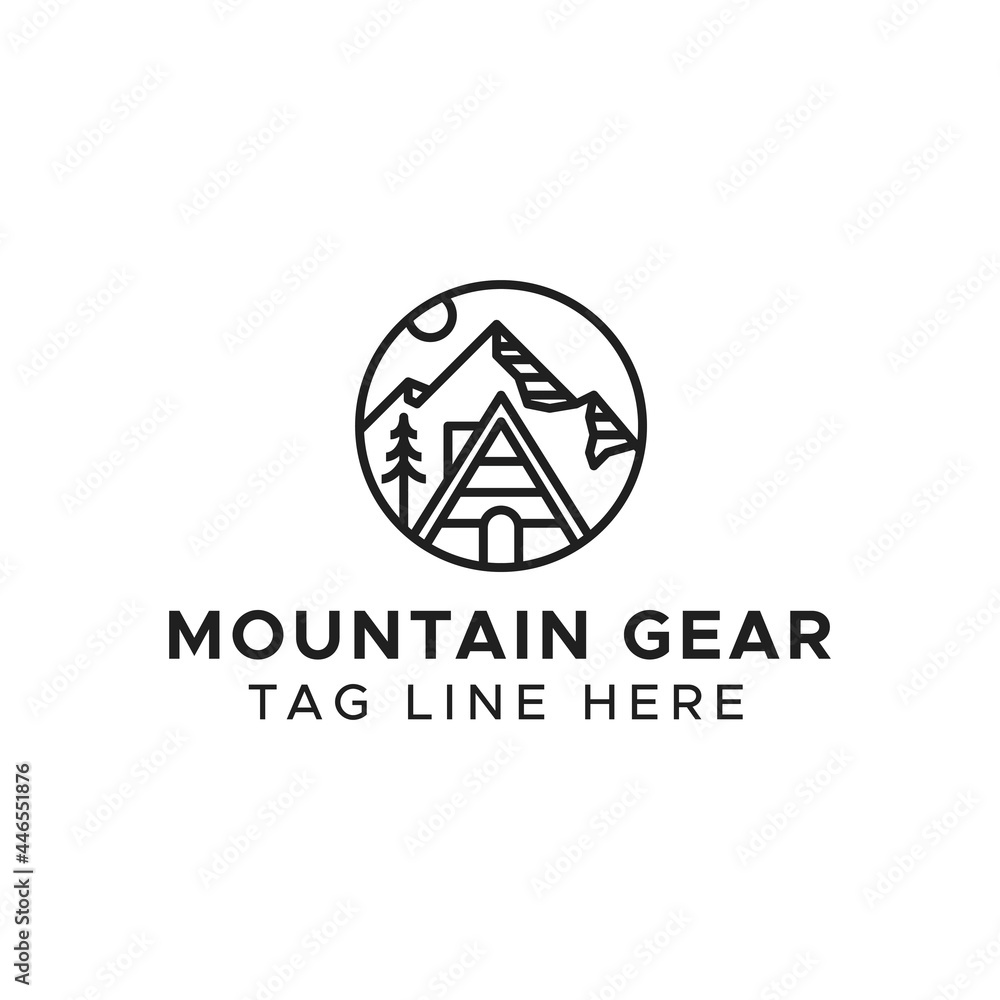 Retro Logo For Mountaineering Gear or Acivity Retro Logo For Mountaineering Gear or Acivity