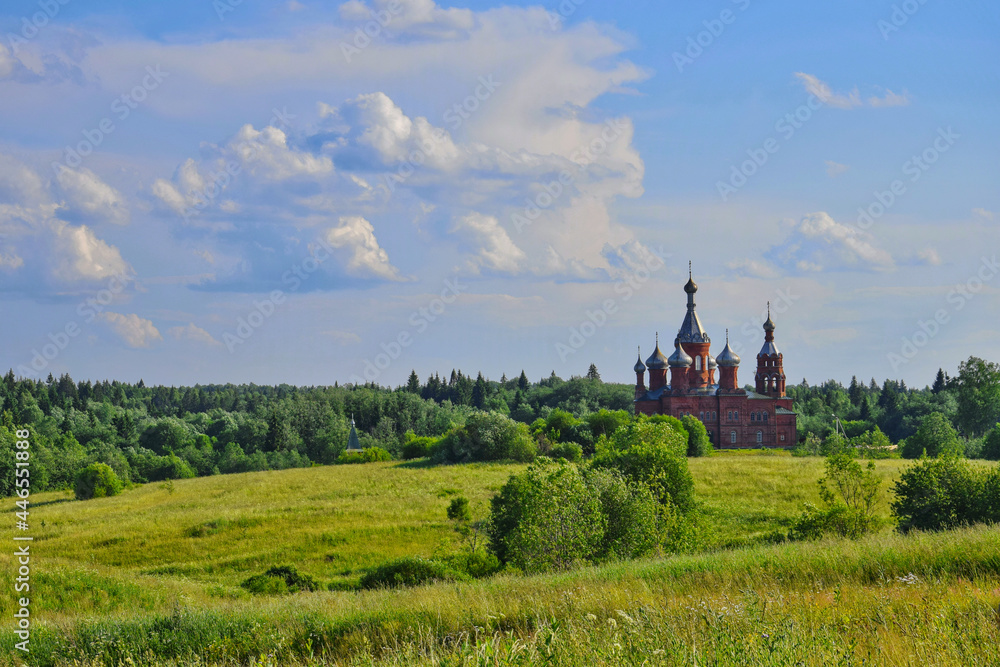 Rural landscape with the Holguin Monastery church