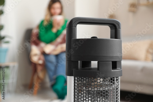 Electric heater in room, cl...