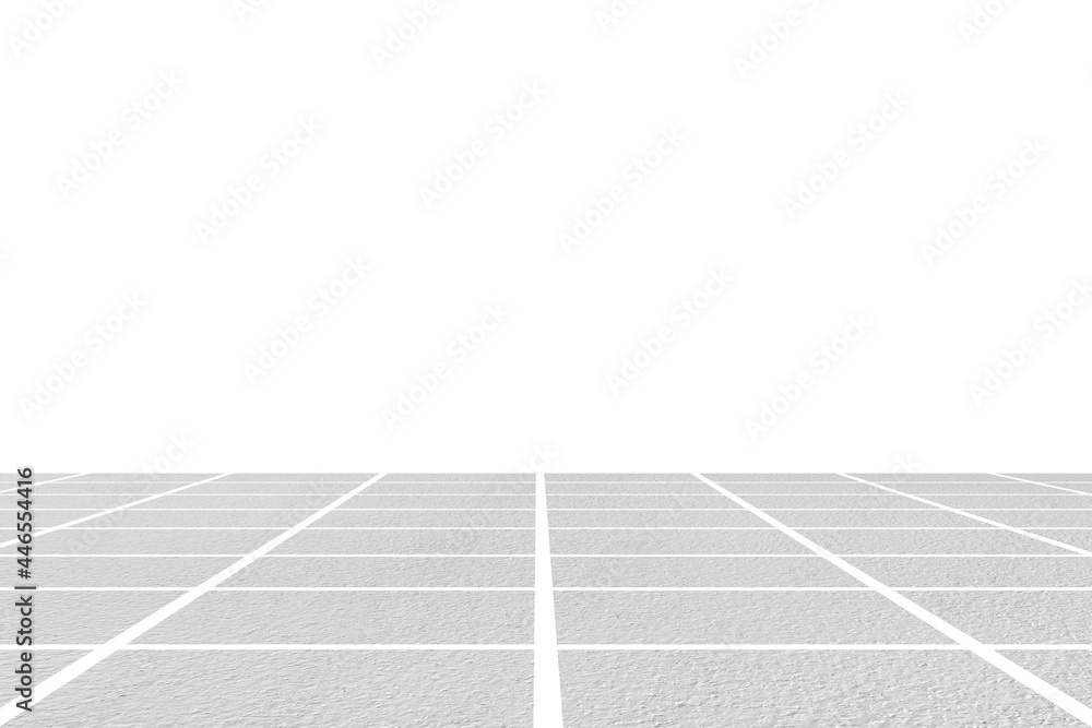 Fototapeta premium White granite floor and white wall pattern and background seamless