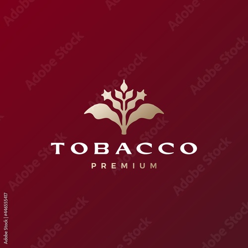 tobacco tree flower cigarette logo vector icon illustration