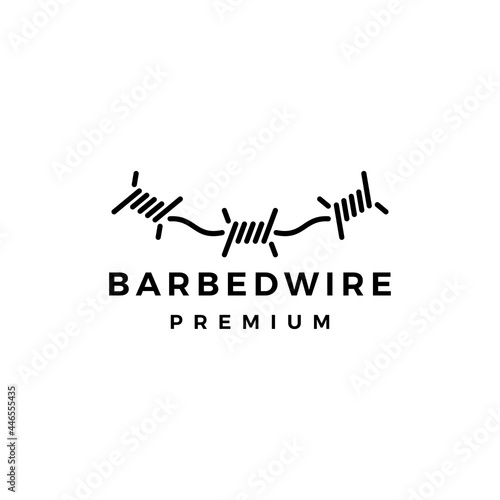 barbed wire logo vector icon illustration