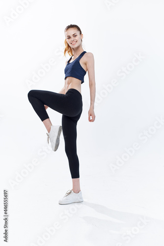 sportive woman exercise jumping cardio workout lifestyle