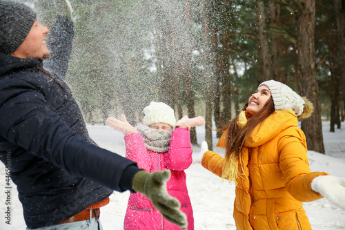 Happy family playing with s...