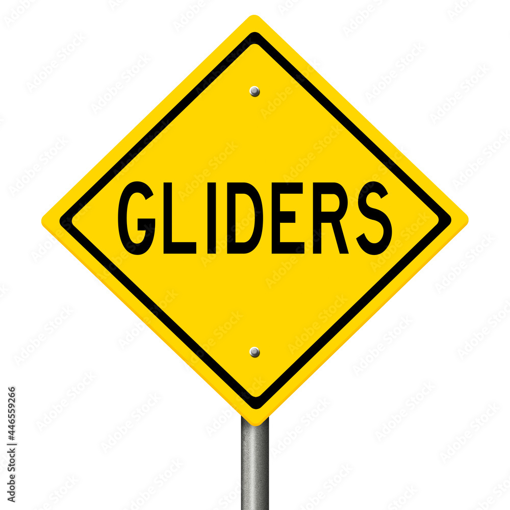 Rendering of a yellow highway sign Rendering of a yellow highway sign