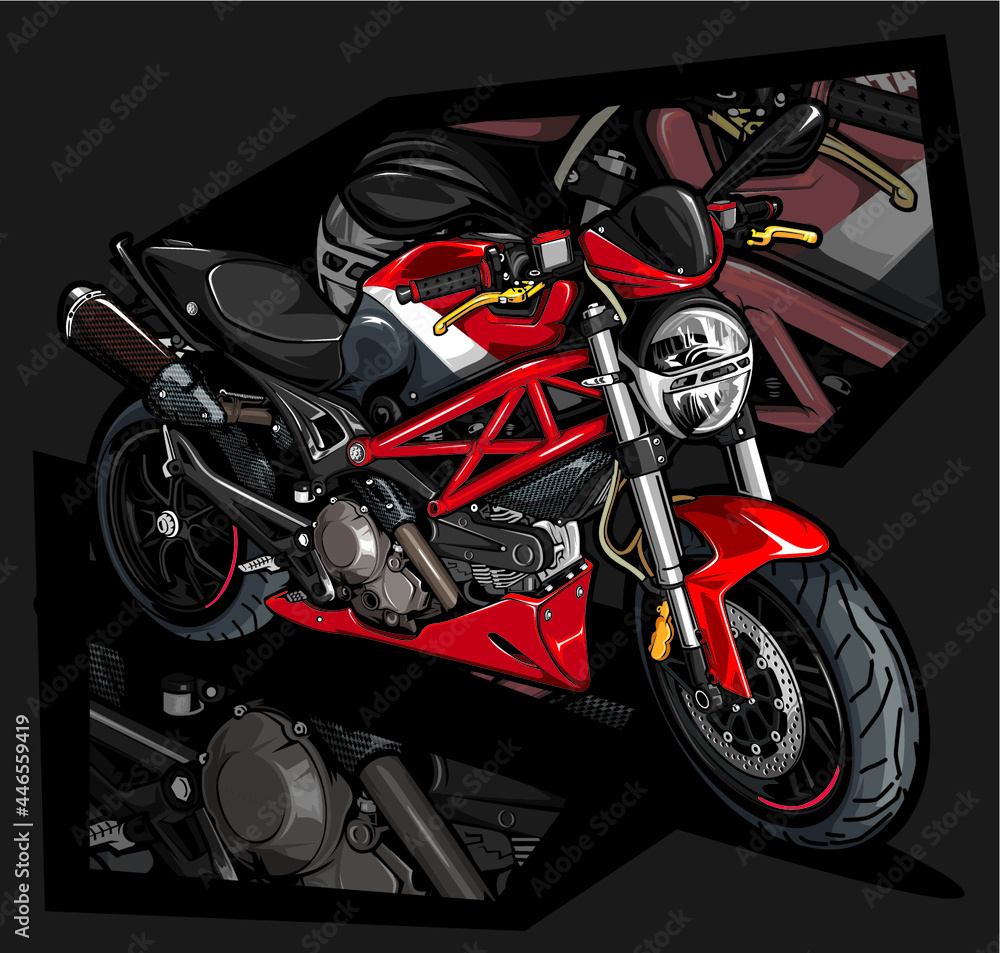Fototapeta premium illustration of an motorcycle