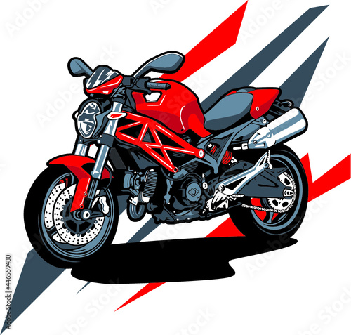 illustration of an motorcycle