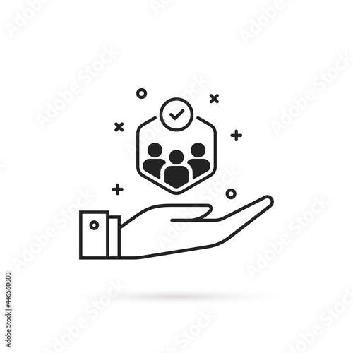 community or relationship like family care icon