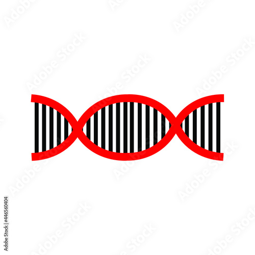 DNA Helix Flat Icon Vector Illustration.